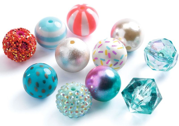 Zestaw do tworzenia biżuterii srebrne bąbelki Djeco DJ00025