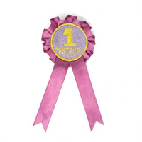 Rozeta dla konia na kiju 2 sztuki różowa i niebieska akcesoria do Hobby Horse Astrup 84223