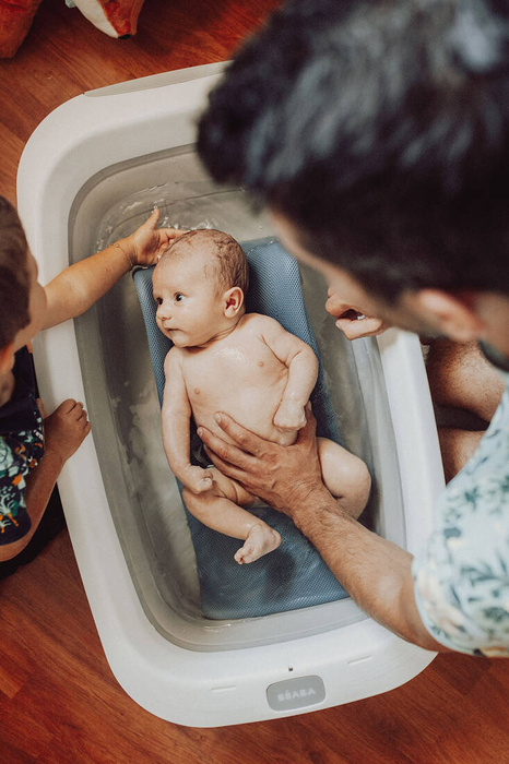 Składana wanienka dla dziecka Eazy Pop Camélé'O Gris velours Beaba 920404