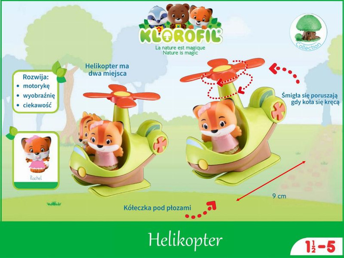 Helikopter kwiatek Klorofil 700206F figurka zwierzątka