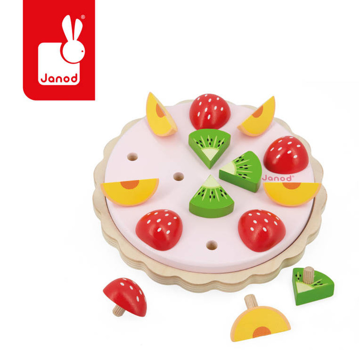 Drewniany zestaw do pieczenia Moja Pierwsza Owocowa Tarta Twist Janod J06628