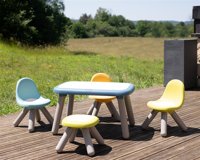 Ogrodowe Krzesełko z oparciem dla dzieci Smoby 880115 zielone funkcjonalny i stabilny Mebel