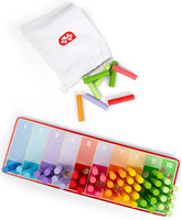 Drewniane klocki matematyczne do nauki liczenia Patyczki Bigjigs 36009