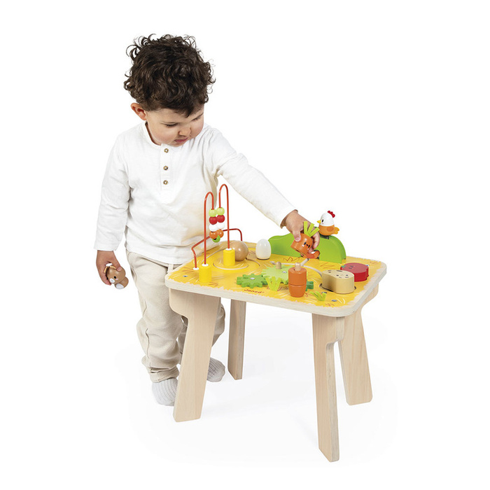 Wielofunkcyjny stolik edukacyjny drewniany Farma Janod J03321