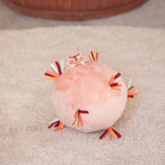 Piłka sensoryczna z pozytywką wielofunkcyjna miękka pluszowa Sarenka Stella 83396 Lilliputiens