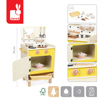 Kuchnia drewniana dla dzieci z 10 akcesoriami Shiny Grandma Janod J06641