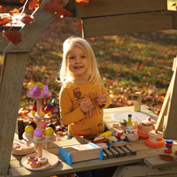 Outdoor drewniany Food Truck dla dzieci 10045 Erzi samochód kuchnia sklep