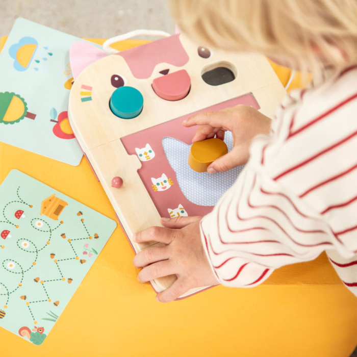 Znikopis Kotka Jeanne Lilliputiens 83650 drewniana sensoryczna Tablica do kreatywnej zabawy