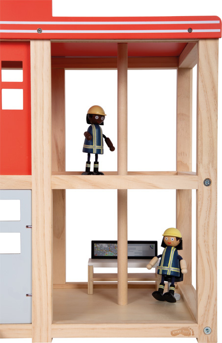 Duża remiza strażacka z helikopterem i akcesoriami Small Foot 12703 drewniane domki dla lalek