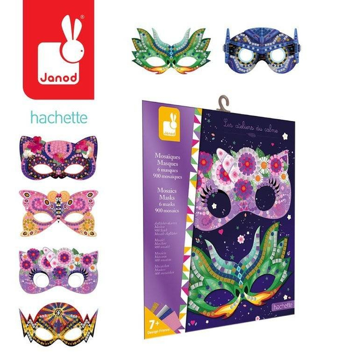 Zestaw kreatywny Mozaika Maski 7+ J07956-Janod, zestaw artystyczny