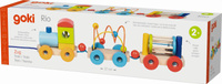 Drewniana zabawka do ciągnięcia Pociąg Rio z klockami labirynt z koralików grzechotka Goki 55847