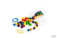 Drewniane korale, 100 el., 39020-Bajo, sznurowanie, nawlekanie