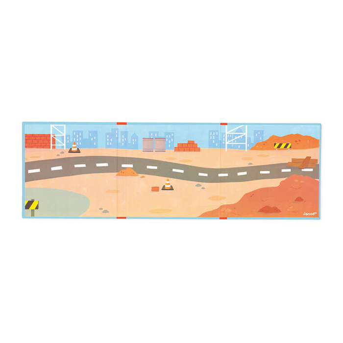 Magnetyczna rozkładana układanka Na placu budowy Magneti'stories J05454 Janod