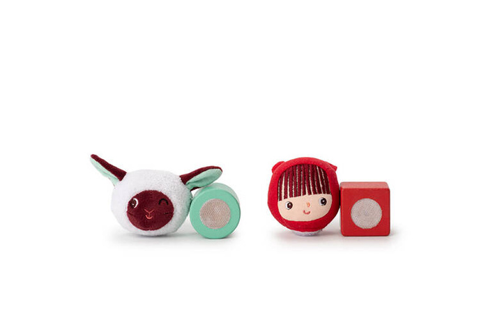 Drewniany wózek multifunkcyjny z sorterem do ciągnięcia Wilk Louis 83470 LILLIPUTIENS