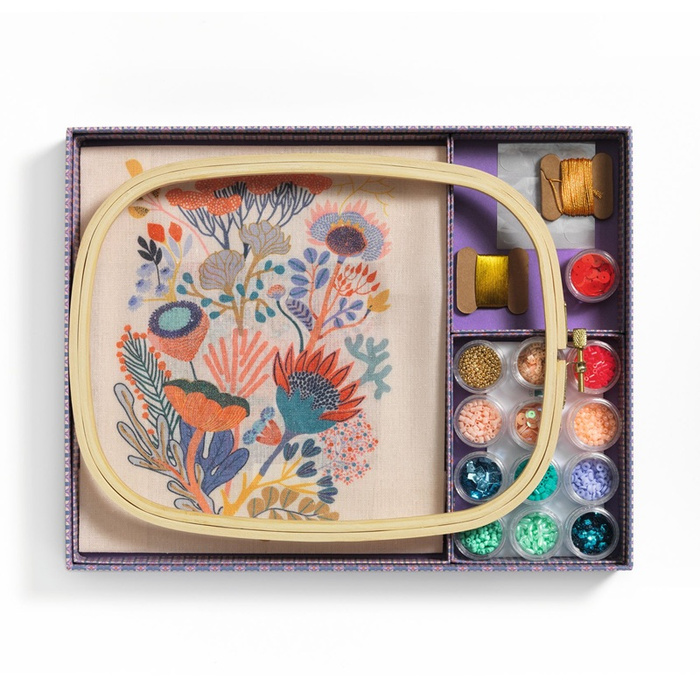 Zestaw do haftu koralikowego z akcesoriami dla dzieci i dorosłych AGA Atelier 58 Djeco GA10058