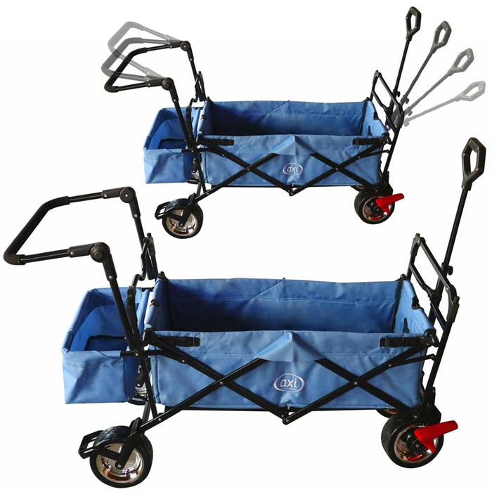 Składany Wózek plażowy AXI A031.193.08 z dachem hamulcem i torbą Udźwig do 80 kg do przewożenia rzeczy i zabawek
