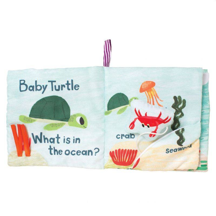 Książeczka interaktywna, mały żółwik 216120-Manhattan Toy, zabawki dla niemowląt