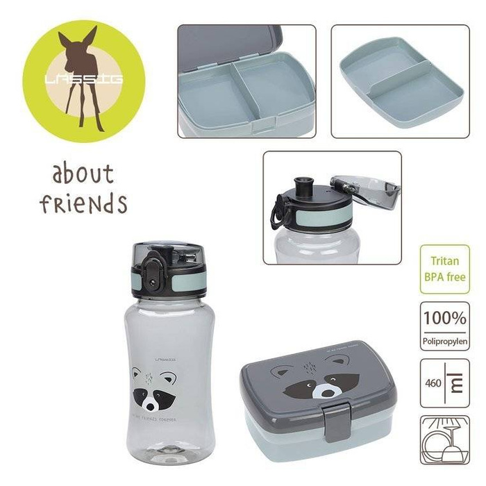 Zestaw lunchowy Lunchbox + Bidon 460 ml About Friends 1210057250-Lassig, bidony i pudełka śniadaniowe dla dzieci