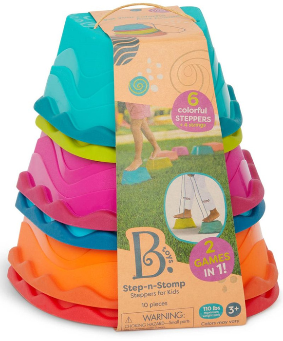 Kolorowe szczudła kubeczkowe steppery dla dzieci Step-n-Stomp B.Toys BX2190Z