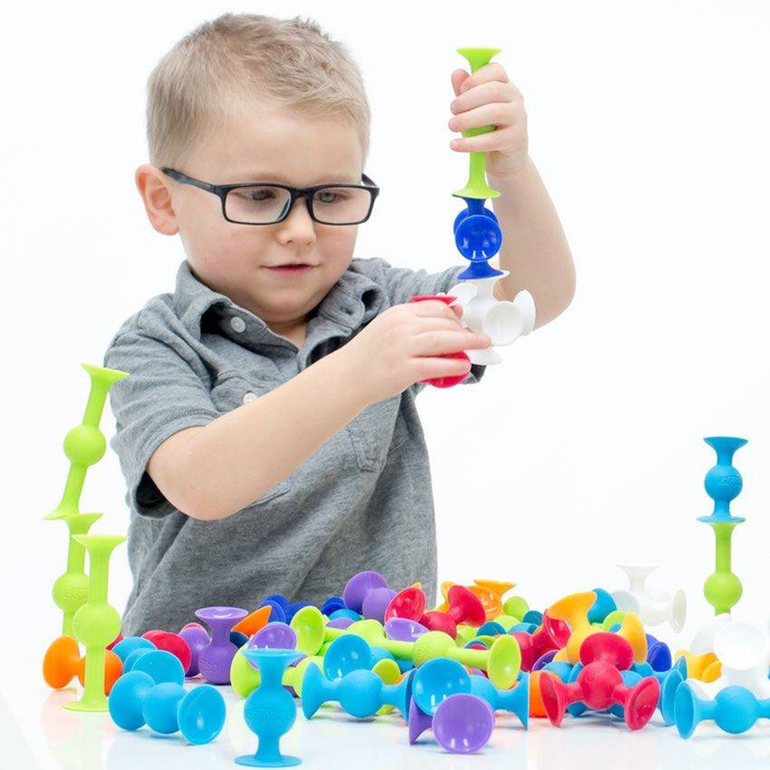 Mini Klocki Squigz Przyssawki FA107-1 Fat Brain Toys, klocki dla dzieci