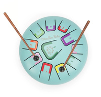 Bębenek językowy duży jasnoniebieski PUCE & PILOU Moulin Roty 684078 instrumenty dla dzieci