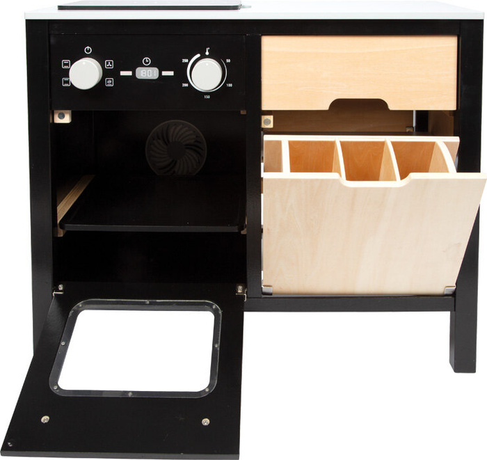 Kuchnia dziecięca drewniana z industrialną wyspą kuchenną Small Foot 12432 Kuchnie dla dzieci