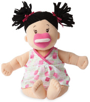 Pluszowa lalka dla dzieci, Brunetka w sukience w kwiatki, Baby Stella, 153000-Manhattan Toy, lalki dla dziewczynek