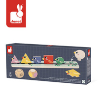 Układanka drewniana sortowanie kolorów i kształtów Ptaki J05089 Janod