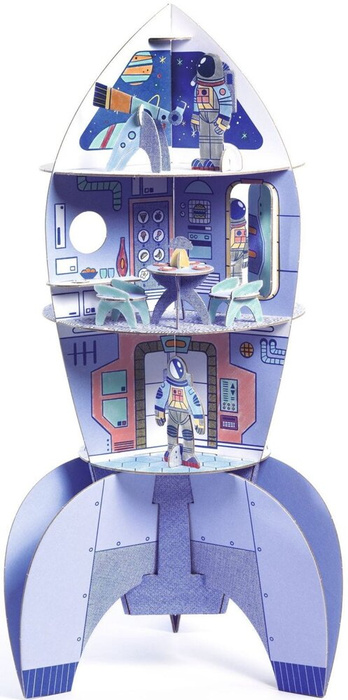 Rakieta kosmiczna 3D zestaw kreatywny zrób to sam Djeco DJ08009