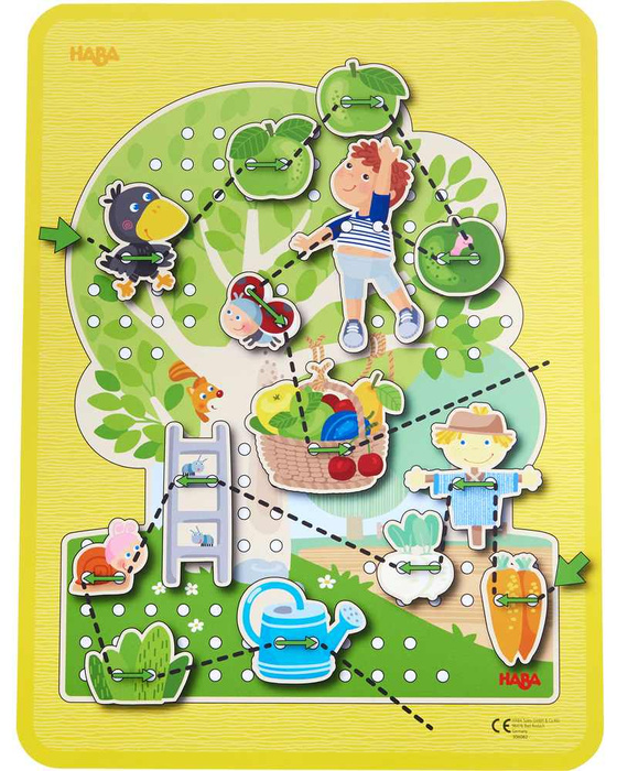 Nawlekanka-sznurowanka W ogrodzie HB306082-Haba, zabawki motoryczne dla dzieci
