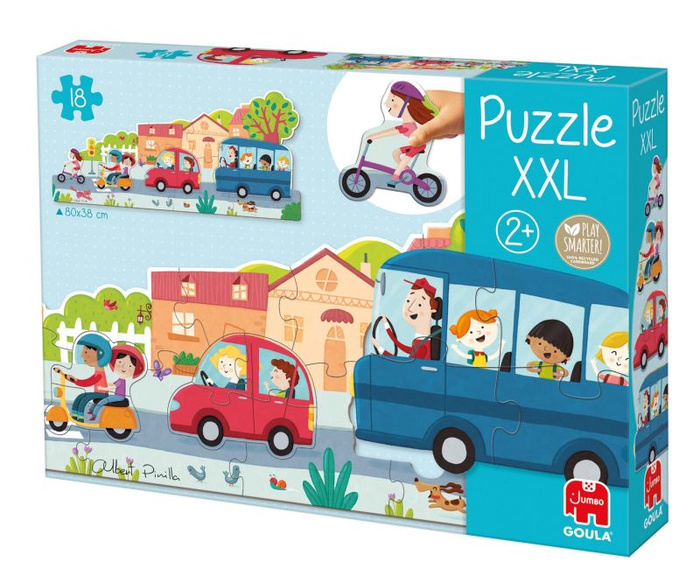 Puzzle dla dzieci XXL Pojazdy Goula 453428