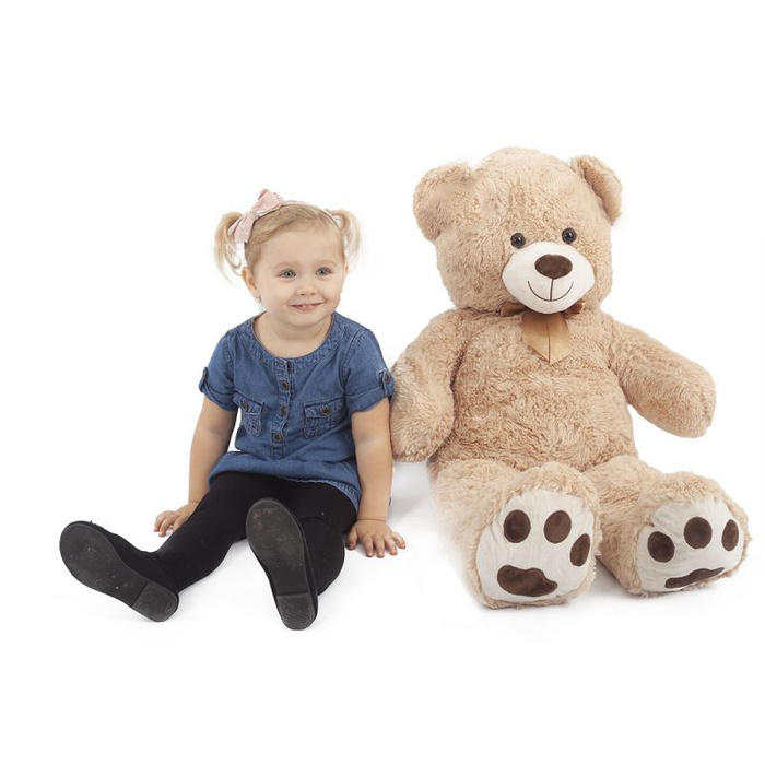 Duży pluszowy miś Fido 100 cm jasnobrązowy z zawieszką Rappa 891500