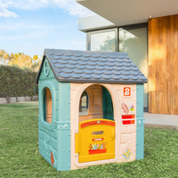 Pastelowy Domek ogrodowy FEBER FEH22000 Casual z otwieranymi drzwiami i otworem na listy do aktywnej zabawy