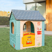 Pastelowy Domek ogrodowy FEBER FEH22000 Casual z otwieranymi drzwiami i otworem na listy do aktywnej zabawy