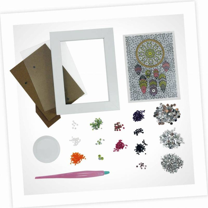 Mozaiki z kryształków - ŁAPACZ SNÓW DP006-Buki, zestaw artystyczny dla dzieci