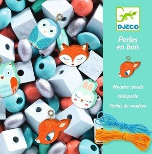 Biżuteria dla dzieci Małe leśne zwierzęta DJ09807-Djeco, biżuteria z drewna