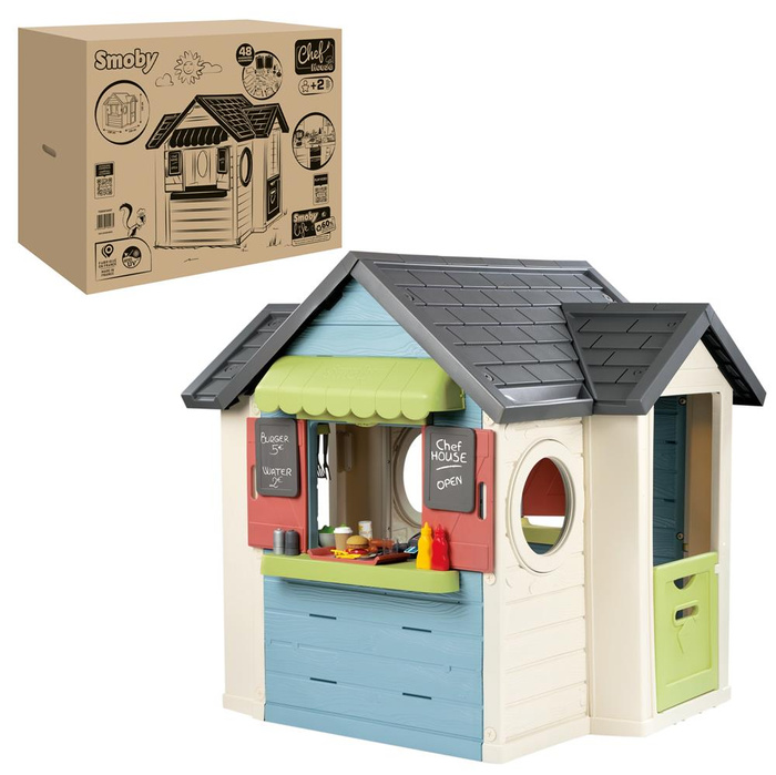 Domek Szefa Kuchni Smoby 810407 z przyborami i akcesoriami kuchennymi do kreatywnej zabawy dla dzieci