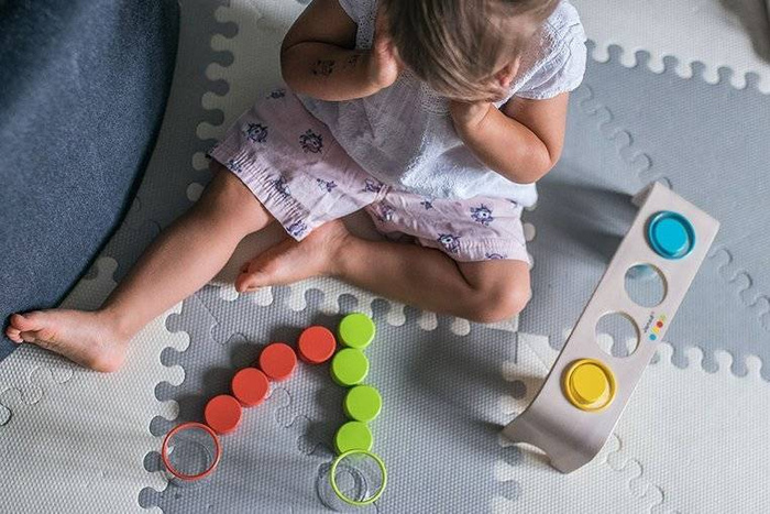 Drewniana układanka Sortowanie kolorów Essentiel, Janod J05066