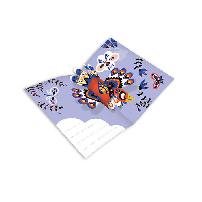 Zestaw kreatywny Przestrzenne kartki pop-up 3D Zwierzęta 6+ J07987-Janod, zestaw artystyczny