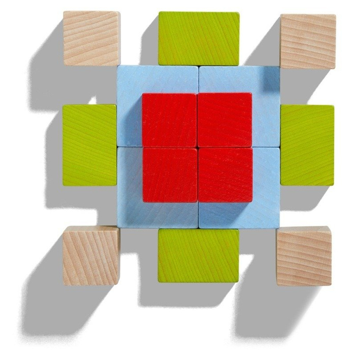 Drewniana układanka i klocki dla dzieci Cztery na cztery 3D HB305455-Haba, gry zręcznościowe