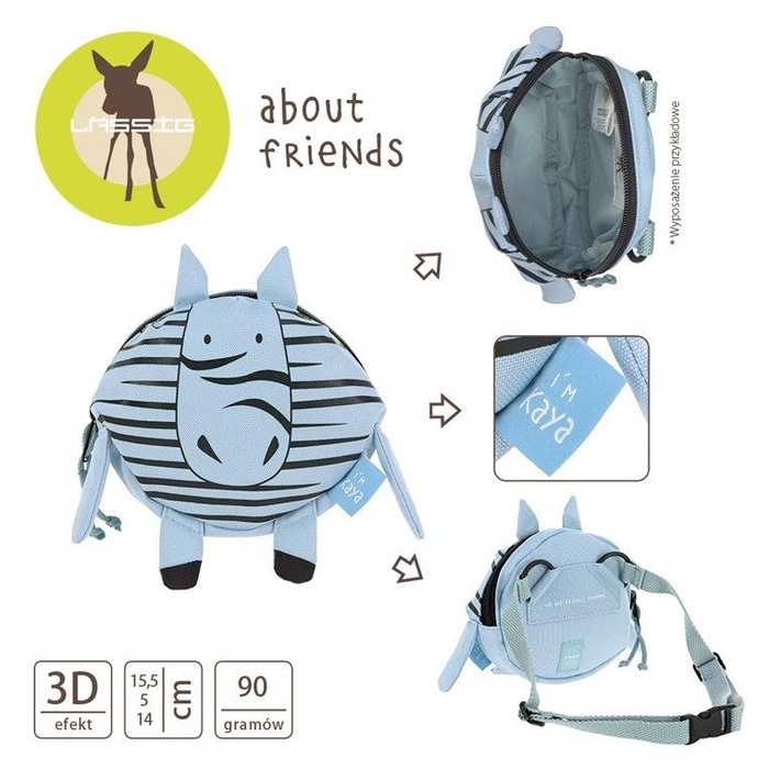 Torebka listonoszka mini - nerka About Friends Zebra Kaya 1203020467-Lassig