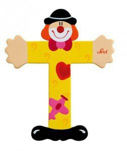 Głoska Clown "T", 81756-Sevi, nauka literek dla dzieci, alfabet