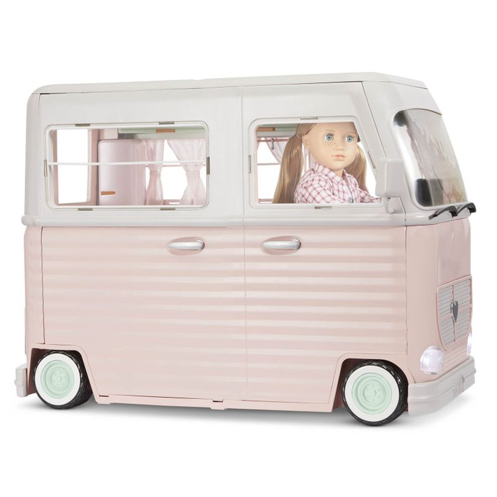 Kamper kempingowy z wyposażeniem dla lalek 55 elementów Country Cruising Camper Set Our Generation BD35163Z