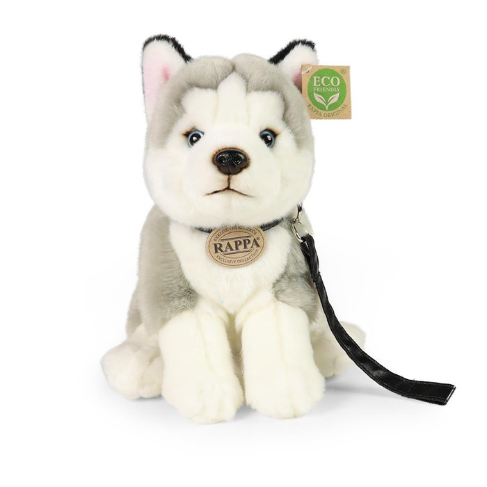 Pluszowy piesek Husky na smyczy 28 cm Rappa 231078