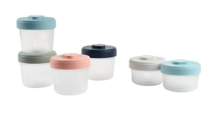 Zestaw słoiczków do porcjowania i przechowywania jedzenia Clip 6 szt 2x90ml i 4x150ml Beaba 913497