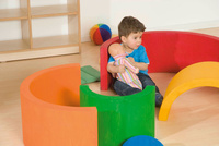 Zestaw tkaninowych materacy motorycznych w kolorach tęczy zestaw uzupełniający do Tęczowego tunelu 220028 Pilch