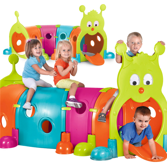 Kolorowy Tunel Gąsienica FEBER 09596 modułowy Plac Zabaw do aktywności dla dzieci