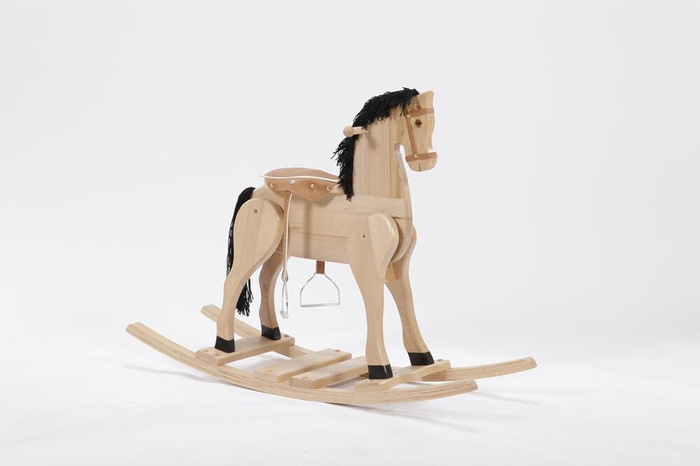 Koń na biegunach "Szlachetny rumak" - zabawki drewniane