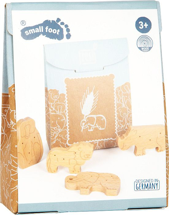 Drewniane ciasteczka zwierzęta do zabawy w sklep kuchnie Fresh Small Foot 12353