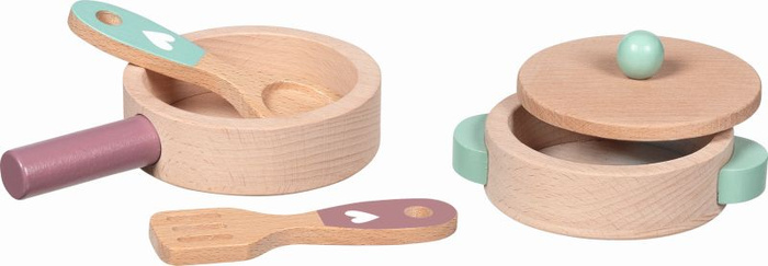 Metalowe garnki do zabawy 51509- Goki, akcesoria kuchenne dla dzieci